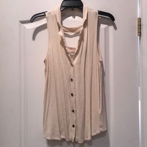 Ivory Blouse with Open Back